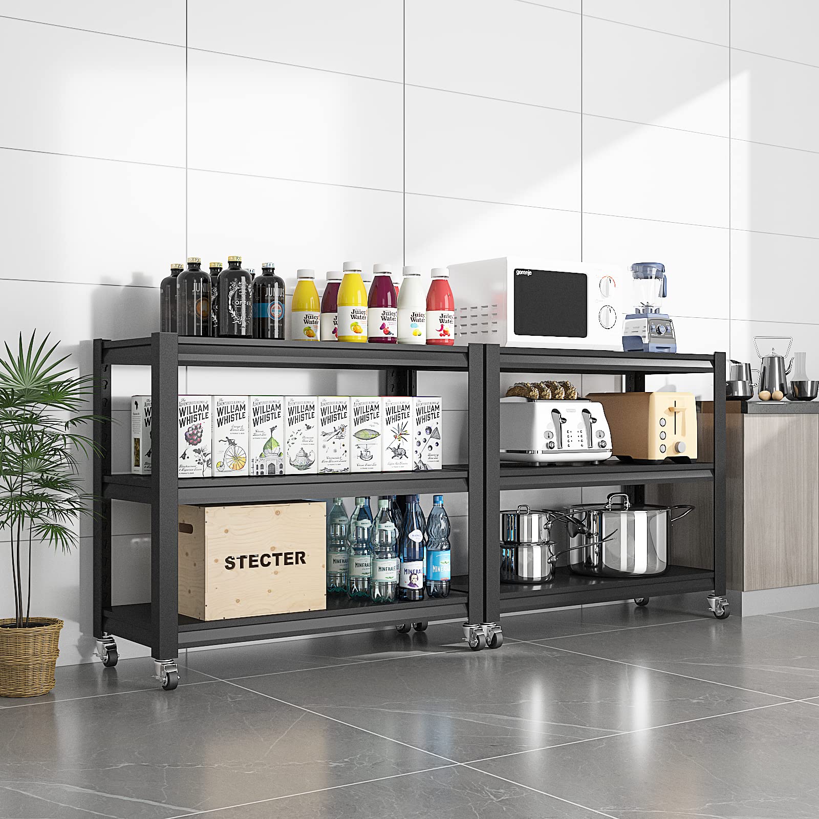 Amazon.co.jp: STANI ガレージシェルフ 高耐久収納棚 ガレージ収納用 3